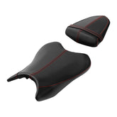 C.C. RIDER YZF R6 Front And Rear Seat Fit For YAMAHA R6 Black And Red Stitch, 2006, 2007