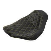 C.C. RIDER Softail Seat Low Rider Solo Seat Bright Gold Diamond For FXLR FXLRS FXLRST, 2018-2025
