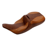 C.C. RIDER Touring Seat 2 Up Seat Driver Passenger Seat For Harley CVO Street Glide Road King Brown Road Glide Electra Glide, 1997-2007