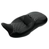 C.C. RIDER Touring Seat 2 Up Seat Driver Passenger Seat Homeycomb For Harley CVO Road Glide Electra Glide Street Glide Road King, 2009-2023