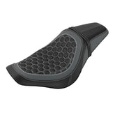 C.C. RIDER Softail Seat Low Rider S Low Rider ST Driver Passenger Seat Black And Gray Fit For Low Rider Sport Glide FXLR FXLRS FXLRST 2018-2025