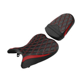 C.C. RIDER GSX-R750 GSX-R600 Front And Rear Seat Fit For SUZUKI GSXR750 GSXR600 Black Red Blue Lattice Stitch , 2006-2007