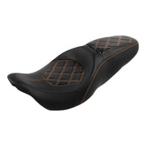C.C. RIDER Touring Seat 2 up Seat Driver Passenger Seat Aztec For Harley Touring Street Glide Road Glide Electra Glide, 2008-2023