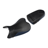 C.C. RIDER GSX-R750 GSX-R600 Front And Rear Seat Fit For SUZUKI GSXR750 GSXR600 Black Blue Carbon Fiber, 2006-2007