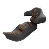 C.C.RIDER Indian Chieftain 2 Up Seat Touring Motorcycle Seat With Passenger Backrest Pad, 2014-2025