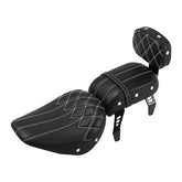 C.C. RIDER Indian Scout 2 Piece 2 Up Seat Driver Passenger Seat With Backrest For Scout Bobber Sixty Scout Bobber ABS, 2018-2024
