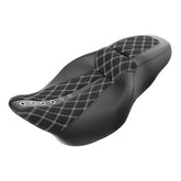 C.C. RIDER Touring Seat 2 up Seat Driver Passenger Seat Custom Motorcycle Seat For Harley Touring Electra Glide Street Glide Road Glide, 2008-2023