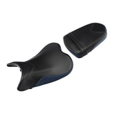 C.C. RIDER GSX-R750 GSX-R600 Front And Rear Seat Fit For SUZUKI GSXR750 GSXR600 Black Blue Carbon Fiber, 2006-2007