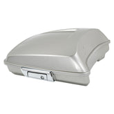 HR3 Silver Fortune 5.5" Razor Style Touring Trunk Luggage For 14-24 Harley Touring