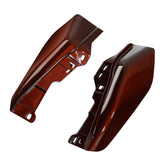 HR3 Auburn Brown & Black & Industrial Gray Mid Frame Air Heat Deflectors For Harley Touring and Trike Models 09-24