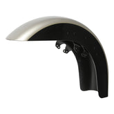 HR3 SILVER FORTUNE / BLACK TEMPEST Motorcycle 18" Wide Tire Front Mudguard Fender For Harley Touring Models 2014-2023