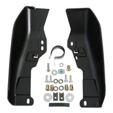 HR3 Black Tempest Mid Frame Air Heat Deflectors For Harley Touring and Trike Models 09-24