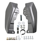 HR3 Billet Silver / Vivid Black 2017RGU Mid Frame Air Heat Deflectors For Harley Touring and Trike Models 09-24