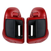 HR3 Wicked Red Denim Vented Lower Fairing Kit With 6.5" Speaker Pods For Harley Touring models 2014-2024