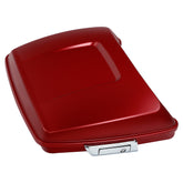 HR3 Wicked Red Denim 5.5" Razor Style Touring Trunk Luggage For 14-24 Harley Touring