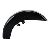 HR3 Silver Fortune / Black Tempest Motorcycle 18" Front Mudguard Fender (can be installed with lighting) For Harley Touring Electra Glide Ultra Limited Tri Glide 14-23