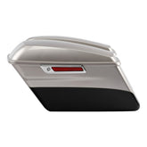 HR3 Silver Fortune / Black Tempest Hard Saddlebags (Regular) For 14-23 Harley Touring
