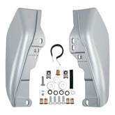 HR3 White Flake Fade Mid Frame Air Heat Deflectors For Harley Touring and Trike Models 09-24