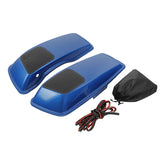 HR3 Electric Blue 6 X 9" Saddlebags Lid Speaker Cutouts W/ Grill For Harley Touring Models 2014-2023