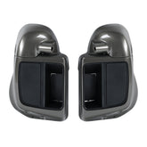 HR3 Industrial Gray Vented Lower Fairing Kit With 6.5" Speaker Pods For Harley Touring models 2014-2024