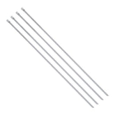 Custom Chrome 14" Stainless Steel Exhaust Strap Coated Metal Self-Locking Cable Zip Ties 4Pcs