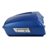 HR3 Electric Blue 10.7" Chopped Style Touring Trunk Luggage For 14-24 Harley Touring