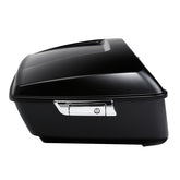 HR3 Black Denim 13.7" King Size Touring Trunk Luggage For 14-24 Harley Touring