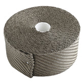 Custom Chrome 2" x 50' Fibreglass Titanium Exhaust Manifold Header Pipe Heat Wrap Thermal Tape