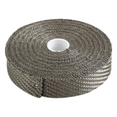 Custom Chrome 1" x 50' Fibreglass Titanium Exhaust Manifold Header Pipe Heat Wrap Thermal Tape