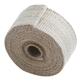 Custom Chrome 2" x 15' Fibreglass Exhaust Manifold Header Pipe Heat Wrap Thermal Tan Tape Roll