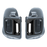 HR3 Apple Green / Gunship Gray Vented Lower Fairing Kit For Harley Touring Models 2014-2023 (Fits water-cooled models)