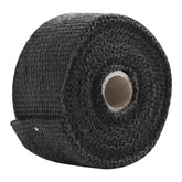 Custom Chrome 2"x15' Fibreglass Black Exhaust Manifold Header Pipe Heat Wrap Thermal Tape Roll