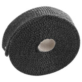 Custom Chrome 1"x15' Fibreglass Black Exhaust Manifold Header Pipe Heat Wrap Thermal Tape Roll