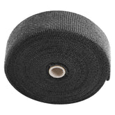 Custom Chrome 2"x50' Fibreglass Black Exhaust Manifold Header Pipe Heat Wrap Thermal Tape Roll
