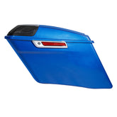 HR3 Electric Blue CVO Stretched Saddlebags with Speaker Lids For 14-23 Harley Touring