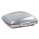 HR3 Candy Red / Silver Honeycomb Fade 5.5" Razor Style Touring Trunk Luggage For 14-24 Harley Touring