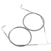 Custom Chrome 160cm Stainless Throttle Cable Wire Set Fit For Harley Touring FLST FXST 1996-10
