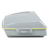 HR3 Apple Green / White Gray 10.7" Chopped Style Touring Trunk Luggage For 14-24 Harley Touring