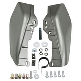 HR3 Billet Silver / Vivid Black Mid-Frame Air Deflectors For Harley Touring and Trike Models 09-24