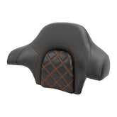 C.C. RIDER Touring Seat Driver Passenger Seat With Backrest For Harley CVO Street Glide Road King Road Glide Electra Glide, Black Red, 2014-2023