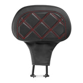 C.C. RIDER Touring Seat Driver Passenger Seat With Backrest For Harley CVO Road Glide Electra Glide Street Glide Road King, Black Red, 2014-2023