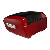 HR3 Billiard Red / Vivid Black 13.7" King Size Touring Trunk Luggage For 14-24 Harley Touring