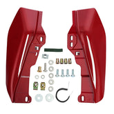 HR3 Starfire Black / Atomic Red Mid-Frame Air Deflectors For Harley Touring and Trike Models 09-24