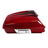 HR3 Starfire Black / Atomic Red 5.5" Razor Style Touring Trunk Luggage For 14-24 Touring