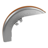 HR3 Amber Whiskey / Brilliant Silver Pearl Motorcycle 18" Front Mudguard Fender(can be installed with lighting) For Harley Touring Electra Glide Ultra Limited Tri Glide 14-23