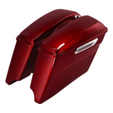 HR3 Velocity Red Sunglo CVO Stretched Saddlebags For 14-23 Harley Touring