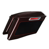 HR3Midnight Crimson / Vivid Black CVO Stretched Saddlebags For 14-23 Harley Touring