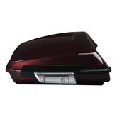 HR3 Midnight Crimson / Vivid Black 5.5" Razor Style Touring Trunk Luggage For 14-24 Touring