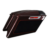 HR3 Midnight Crimson / Vivid Black CVO Stretched Saddlebags with Speaker Lids For 14-23 Harley Touring