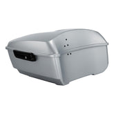 HR3 Atlas Silver Metallic 13.7" King Size Touring Trunk Luggage For 14-24 Harley Touring